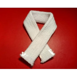 Sznurek płaski biały